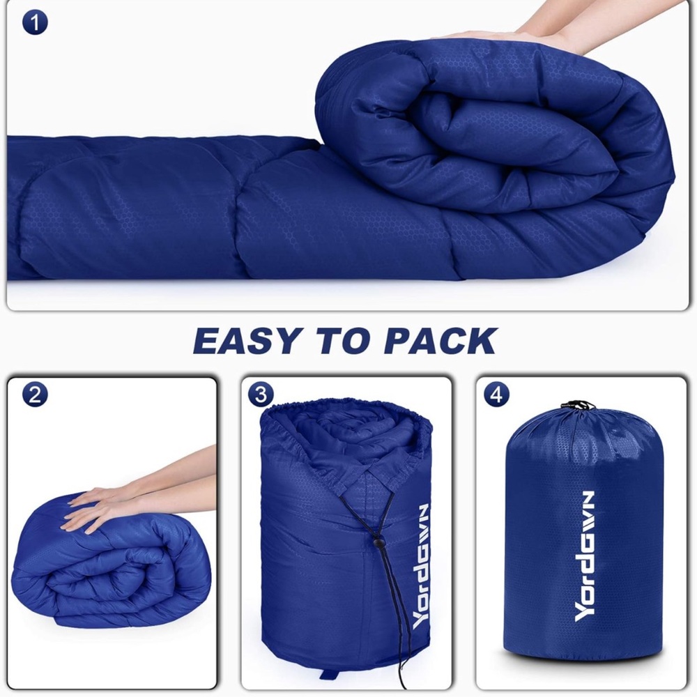 Yordawn Sleeping Bags for Adults Kids, Waterproof Portable with Compact Bag